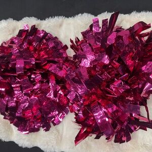 Vibrant Pink Pom Poms
